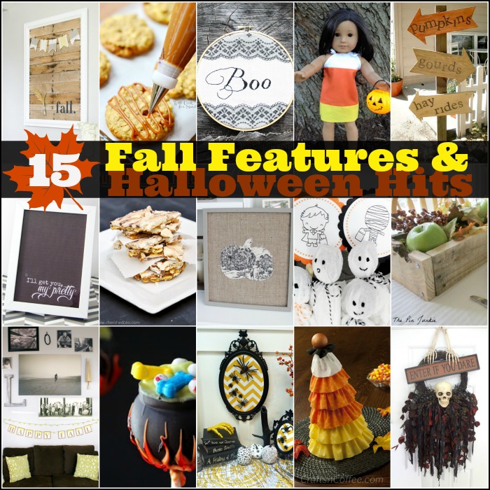 Check out these 15 Fall and Halloween Ideas!! #features #fall #halloween #linkparty