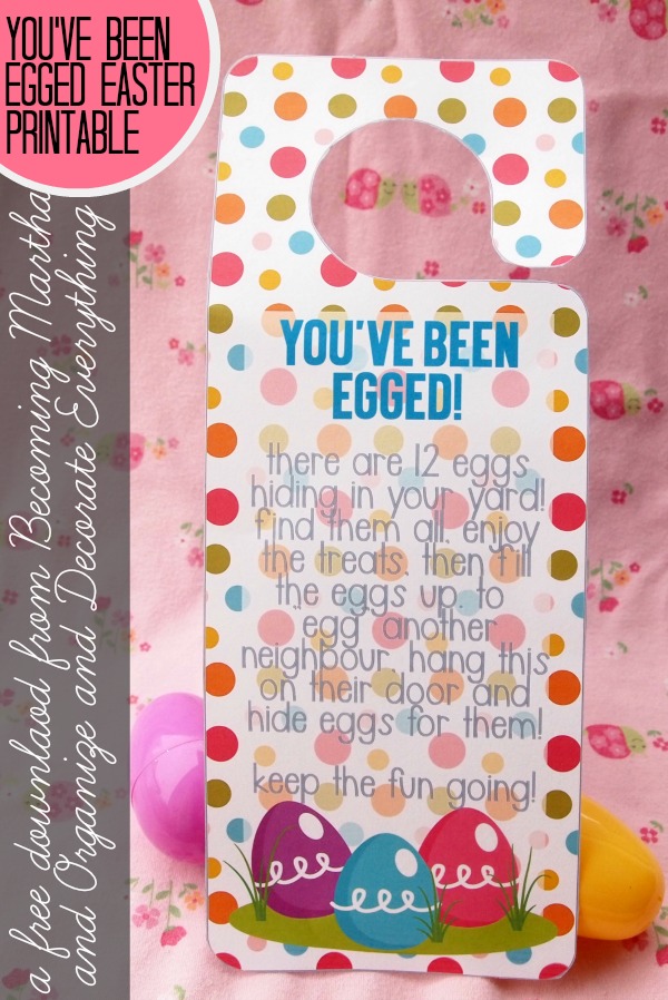 You've Been Egged - a fun Free printable game to play with your neighbours and friends this Easter!