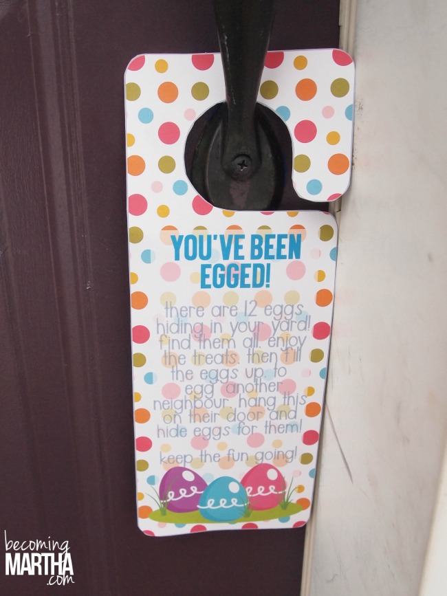 You've Been Egged - a fun Free printable game to play with your neighbours and friends this Easter!