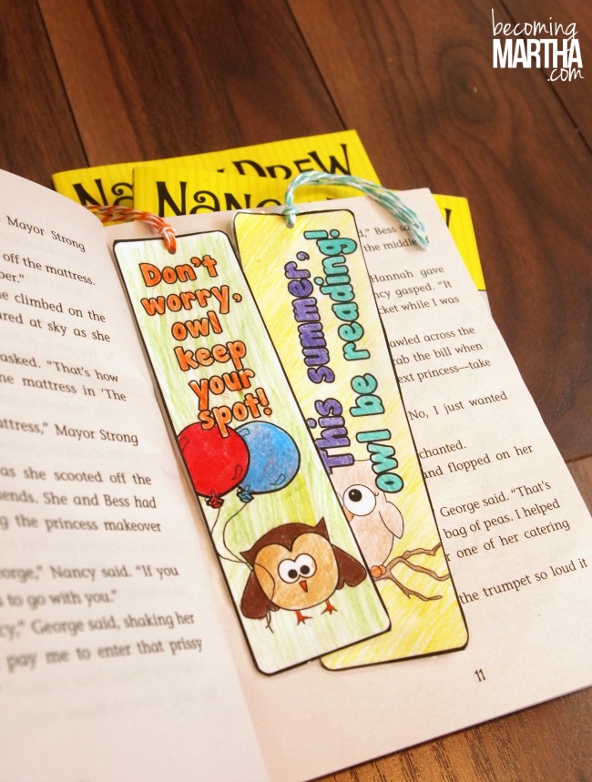 Color Your Own Printable Bookmarks!